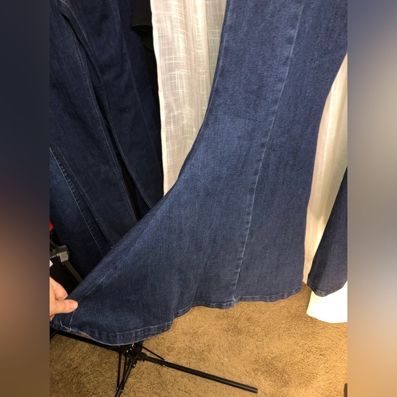 VENUS Deep Blue Flared Jumpsuit size 2 NWOT - Picture 6 of 16